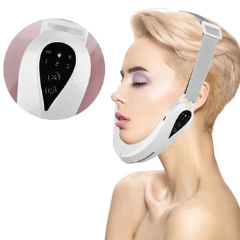 Nová tvář V-Line Lift Up Pás Stroj na LED Fotonové Terapie Obličeje Zvedací Zařízení Obličej Zeštíhlující Vibrační Masér V-Péče o Obličej