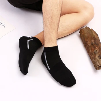 Nové Pánské Sportovní Ponožky Mělké v Ústech Elastické Ponožky pro Mládež Tvarování Pánské Ponožky Vysoké-kvalitní Prodyšné Ponožky
