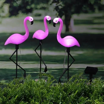 Nové Solární Powered Roztomilé Flamingo Led Řetězec Víla Světla Flamingo Venkovní Zahradní Plot Patio Vánoční Věnec Světla