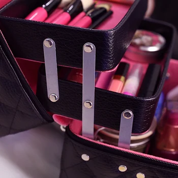 Nové Ženy, Velká Kapacita Make-Up Taška Dívka Kosmetická Taštička Vysoce Kvalitní Kůže Ženy Make-Up Box Luxusní Módní Cestovní Wash Bag