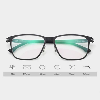 Náměstí Berlíně Bezšroubové Brýle, Ručně vyráběné z Nerezové Oceli Brýle Rámy Brýle Rámy Pro Muže Designer