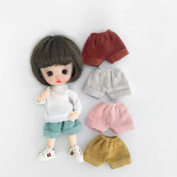 OB11 dětské manšestrové kalhoty 1/12 BJD PD9 jasmine GSC clay panenky šortky doll oblečení kalhoty panenky příslušenství