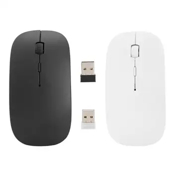 Odolné Bezdrátové Myši Klasické Jemné 2.4 G Bezdrátová Myš 1600 DPI Nabíjecí Ultra-tenké Počítačové Myši pro PC Laptop