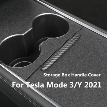 Pro Tesla Model 3 2021 Centrální Ovládání Push Pull Úložný Box Rukojeť Ochranný Kryt Model Y Auto Příslušenství