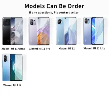 Přední + Zadní Gelové Fólie Pro Xiaomi Mi 11 Pro Lesklé Screen Protector Pro Xiomi 11i 11 Lite Hydrogel Ochranný Film