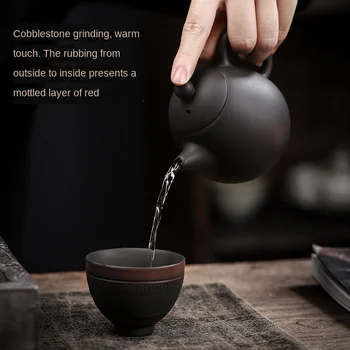 Qingxi Fialové Keramiky Lotte Hrnec Ručně Vyráběné Železné Pneumatiky Čaj Aby Zařízení Dlouho Dan Konvice Jednolůžkový Konvice Keramická Konvice Na Čaj Tea Set Siteel