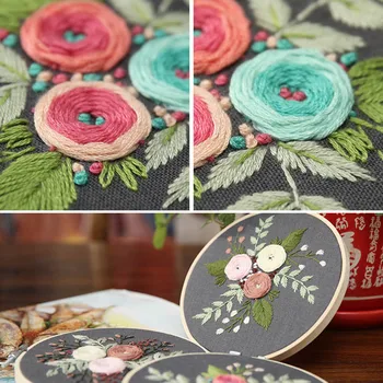 Rostlina Květiny Vzor Řemeslníci Vyšívání Materiálů Balíčku Creative Cross Stitch DIY Příslušenství Vyšívané Vyšívání Soupravy