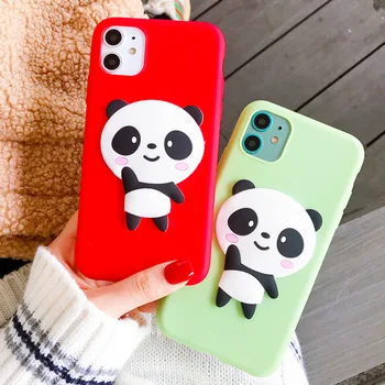 Roztomilé 3D Panda Měkké Karikatura Pouzdro Pro Huawei Mate 20 Lite mate 10 Y9 Y6 Y7 2019 P Smart 2020 Čest Hrát 3 30 TPU Zadní Kryt
