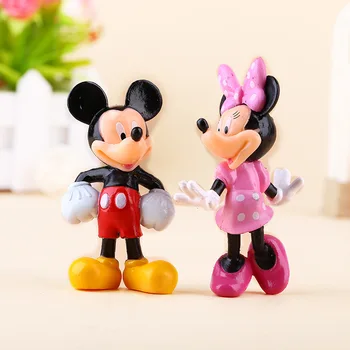 Roztomilý Kreslený Mickey Minnie Mouse Anime DIY Mobilní Telefon, Klíčenka Panenka Dort Svatební PVC Akční Obrázek Dekorace Hračky