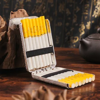 Ručně vyřezávané Retro Kovové Pouzdro na Cigarety pro 14 Cigaret Přenosné Peaky Blindeři Shelby Stejném Stylu Cigarety Kouření Nástroje