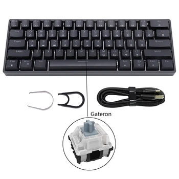 SK61 Přenosné 60% Mechanické Klávesnice Gateron optické Přepínače RGB Podsvícením Hot Swap Pevné Herní Keyboardfor PC