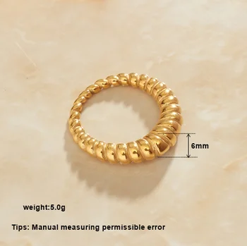 SOMMAR Nejnovější Příjezdu 18KGP Zlatem Naplněné velikost 6 7 8 ženy prsteny pro ženy 2021 Jednoduchá osobnost opál kost