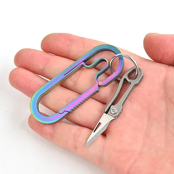 Titanové Slitiny Mini Skládací Nůž Demolice Kurýrní Nůž Přenosné EDC Keychain Self-defense Kapesní Nůž