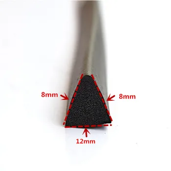 Trojúhelník, Proužek Těsnění EPDM Pěnové Gumy Pás Černý Vodotěsný Blok Prach Tepelně Odolné Bar 8mm 10mm 12mm 2 Metry