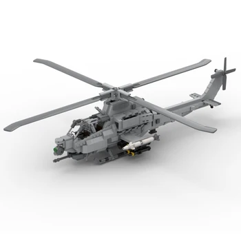 Tvůrce vojenské série PF Stavební Bloky US Army AH1z Viper ozbrojený vrtulník Sestavený Model DIY Cihly hračky pro děti dárky