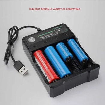 Univerzální Nabíječka pro Akumulátory 10440 18350 18650 16340 4 Slot USB Dobíjecí Baterie Stanice Skladem
