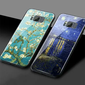 Vincent Van Gogh Gallery tvrzené sklo měkké silikonové telefon pouzdro Pro Samsung Galaxy S7 Edge S8 S9 S10 S10e Plus Poznámka 8 9 10 PLUS