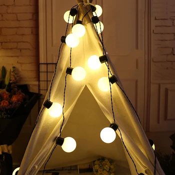 Víla Led String Světla Venkovní Zahradní Párty Girlanda 6m 20 led svatební řetězec víla světla vánoční Girlanda LED Globe žárovka