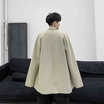 Yamamoto tmavé retro Sako kabát pánské trend stylista oblek asymetrický design smysl menšiny top
