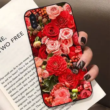 Yinuoda Krásné Červené Růže Telefon Pouzdro pro iPhone 8 7 6 6S Plus X 5S SE ROKU 2020 XR 11 12 pro XS MAX