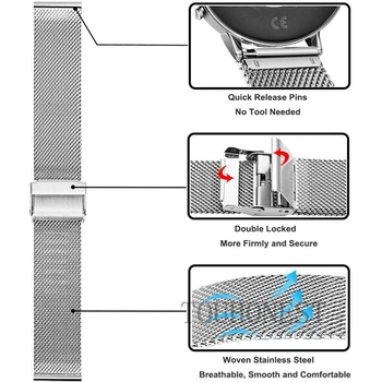Řemínek Pro Samsung Gear S2 sport S3 Klasické hodinky galaxy 3 aktivní 2 40 44 mm Kapela huami amazfit gtr bip Huawei GT 2 42 46 20 22 MM
