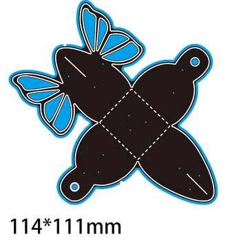 Řezání Zemře Krabice Zdobené s Motýly Dekorace DIY Šrot Rezervace fotoalbum Ražba Papírové Karty 114*111mm